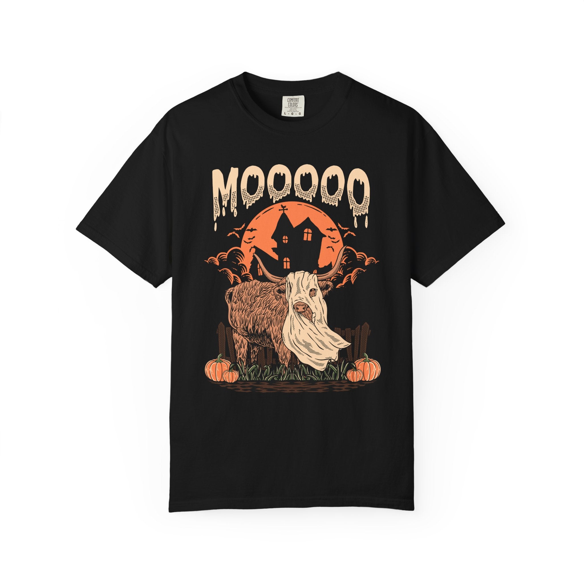 Mooooo! | Halloween Highland Cow Comfort Colors T-Shirt