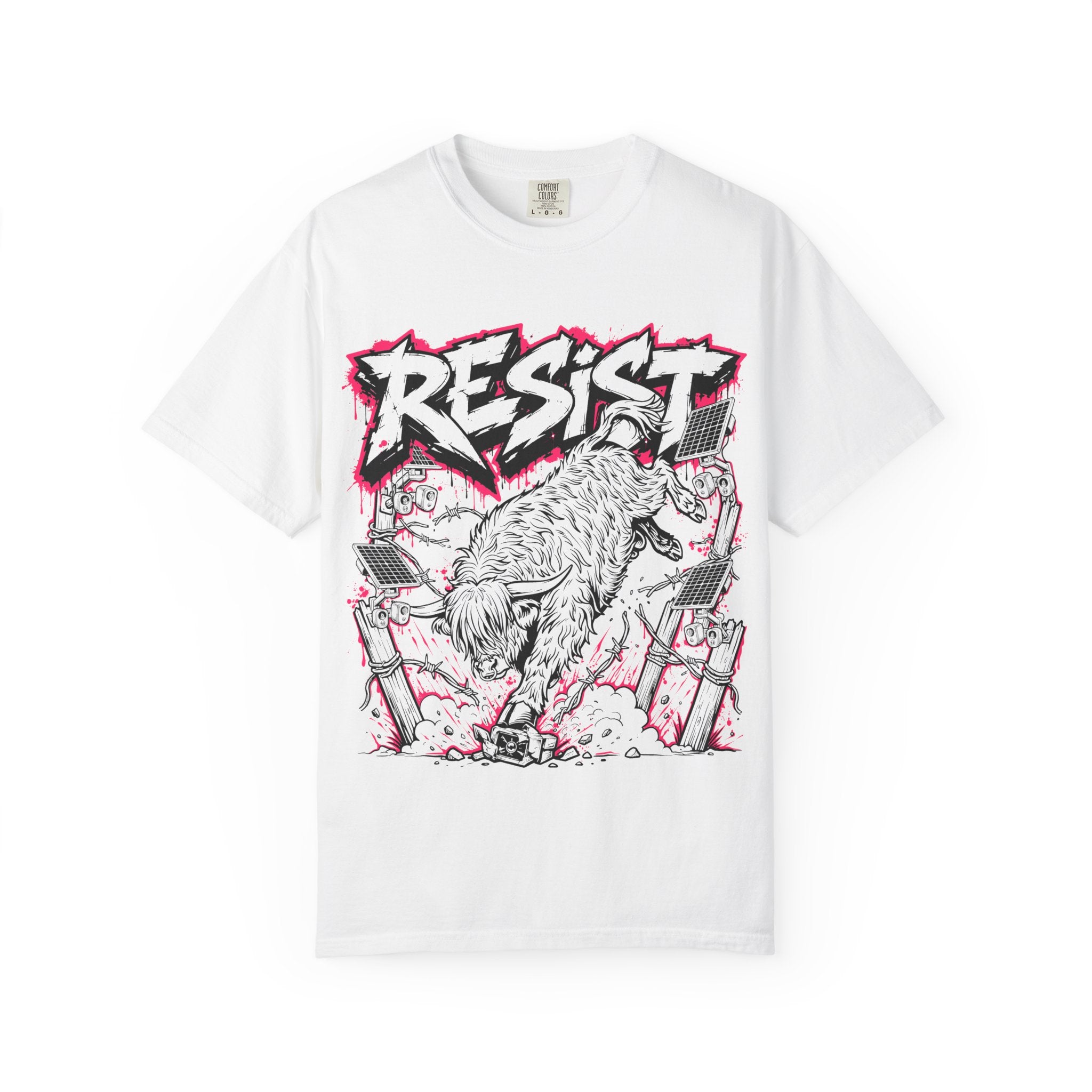 Resist the surveillance state | Highland Cow Comfort Colors T-Shirt
