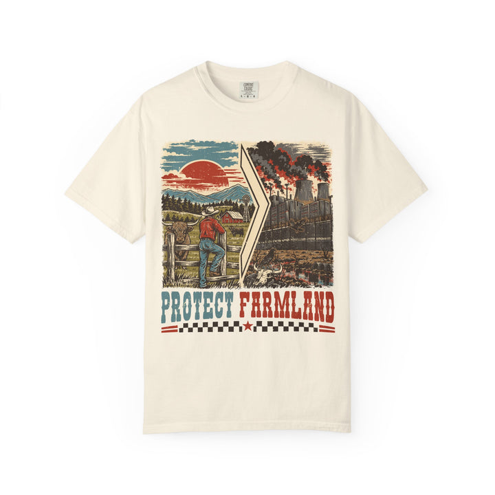 Protect Farmland Highland cow Comfort Colors T-shirt, alternate view