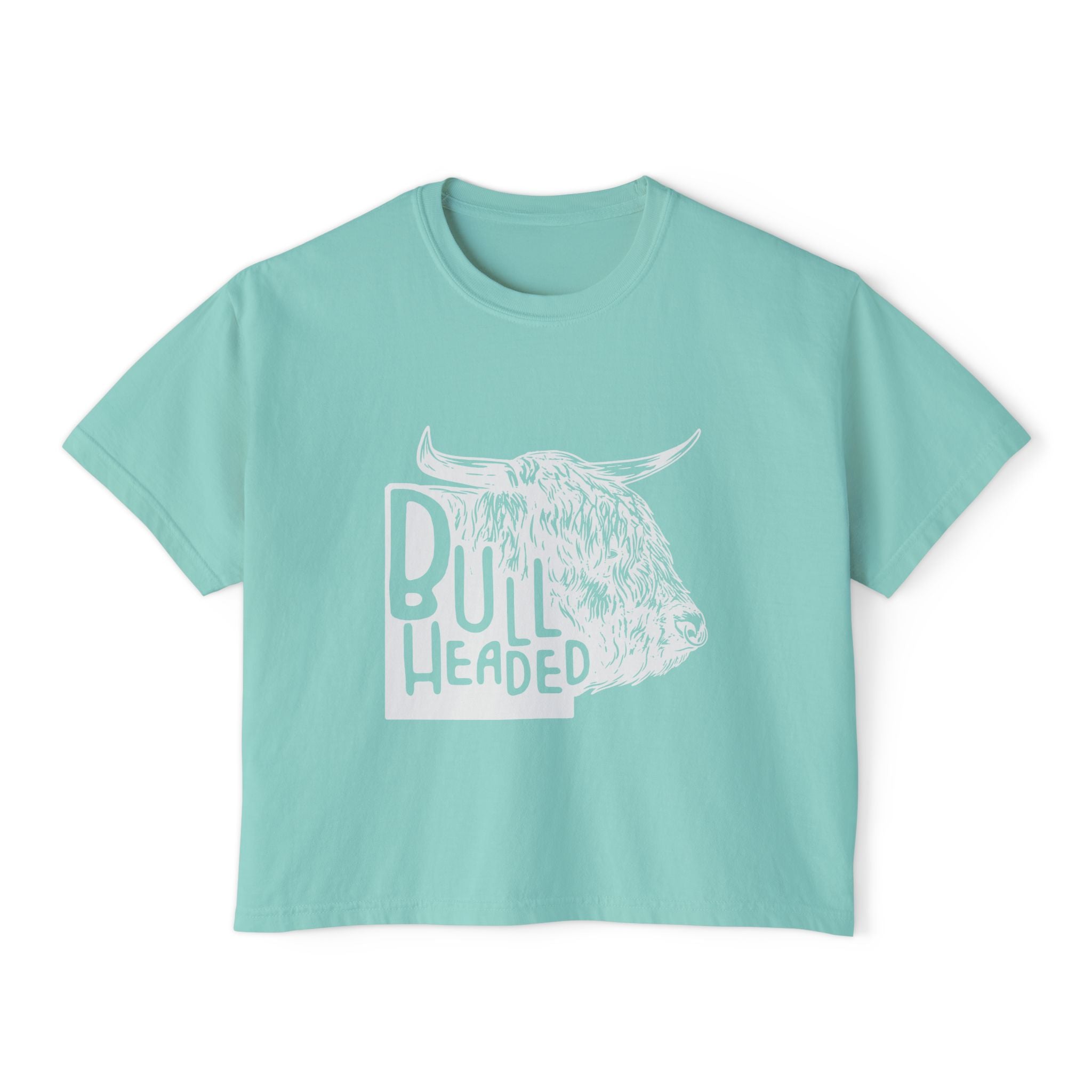 Bull Headed | Women’s Boxy Highland Cow T-Shirt