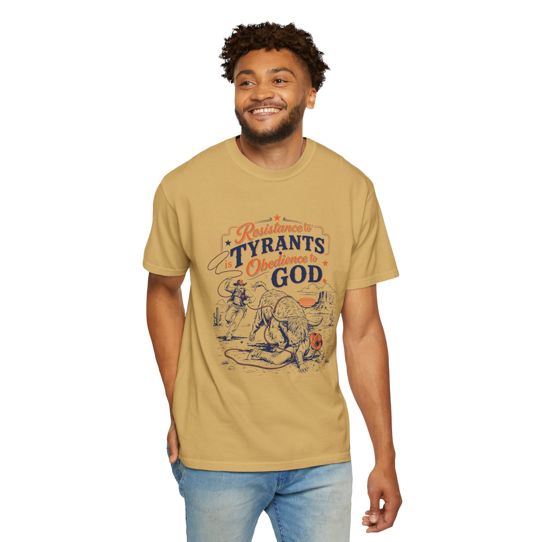 Resistance to Tyrants | Western Highland Cow T-Shirt