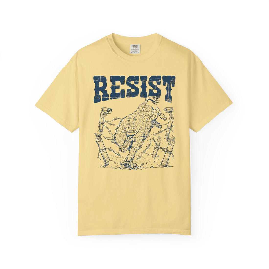Resist the Surveillance State | Western Highland Cow Comfort Colors T-Shirt