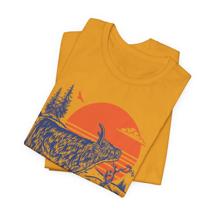 Highland Sunset | Highland Cow Bella+Canvas T-Shirt