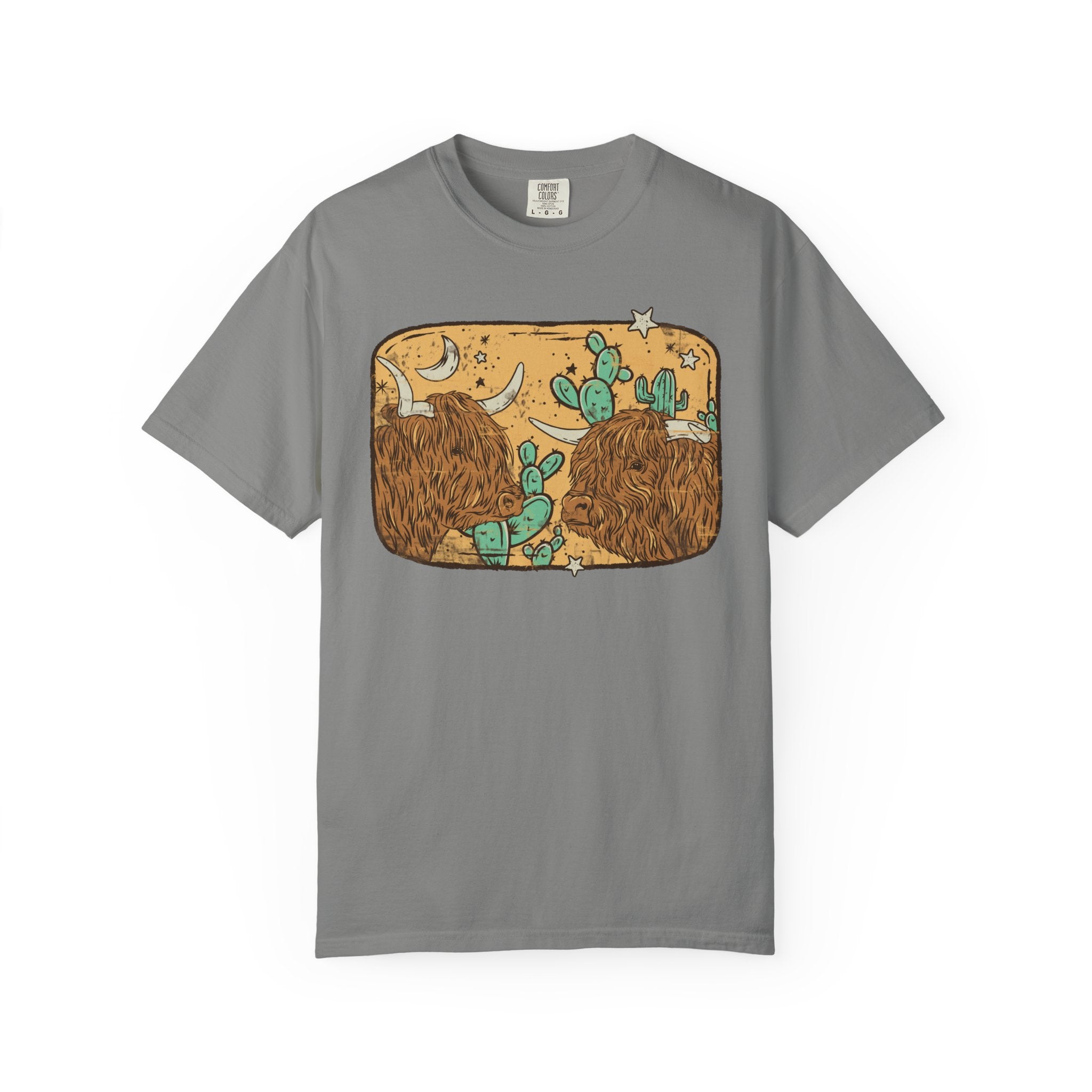 Desert Highlands | Western Highland Cow Comfort Colors T-Shirt