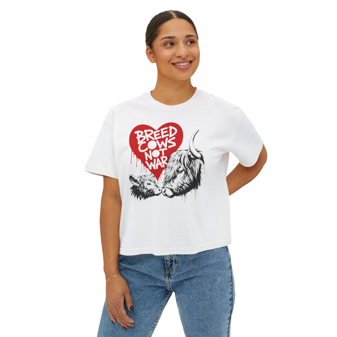 Breed Cows, Not War | Women’s Boxy Tee