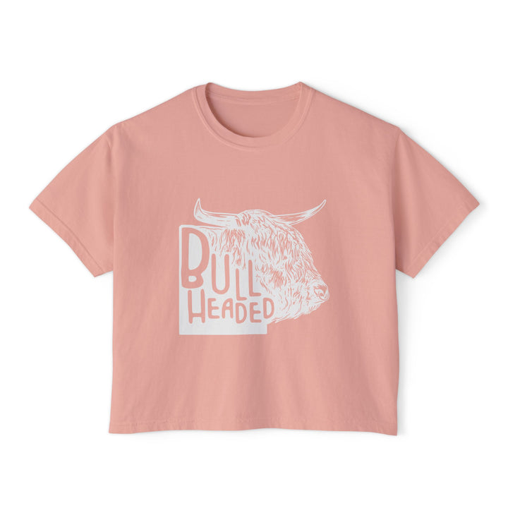 Bull Headed | Women’s Boxy Highland Cow T-Shirt