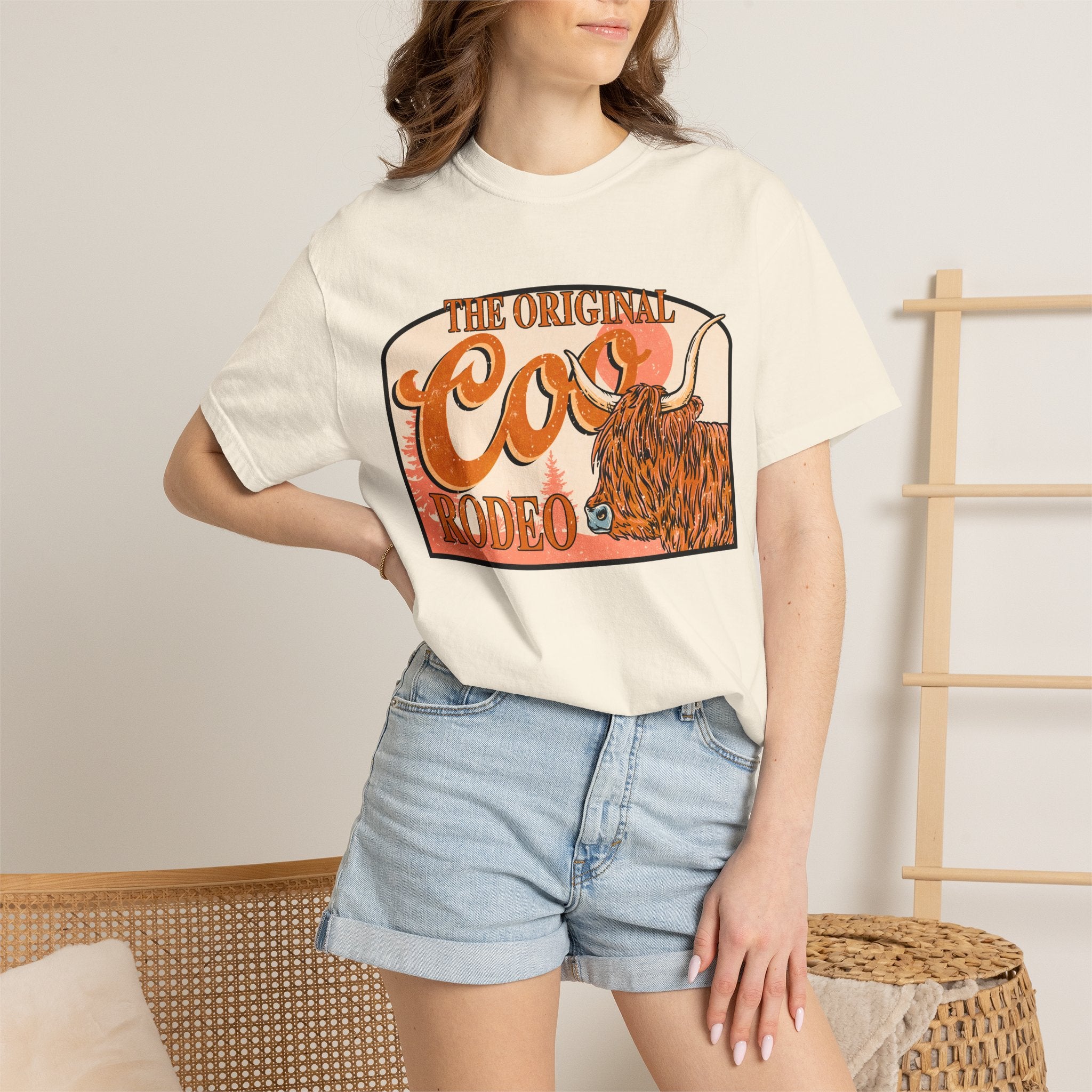 The Original Coo Rodeo | Highland Cow Comfort Colors T-Shirt