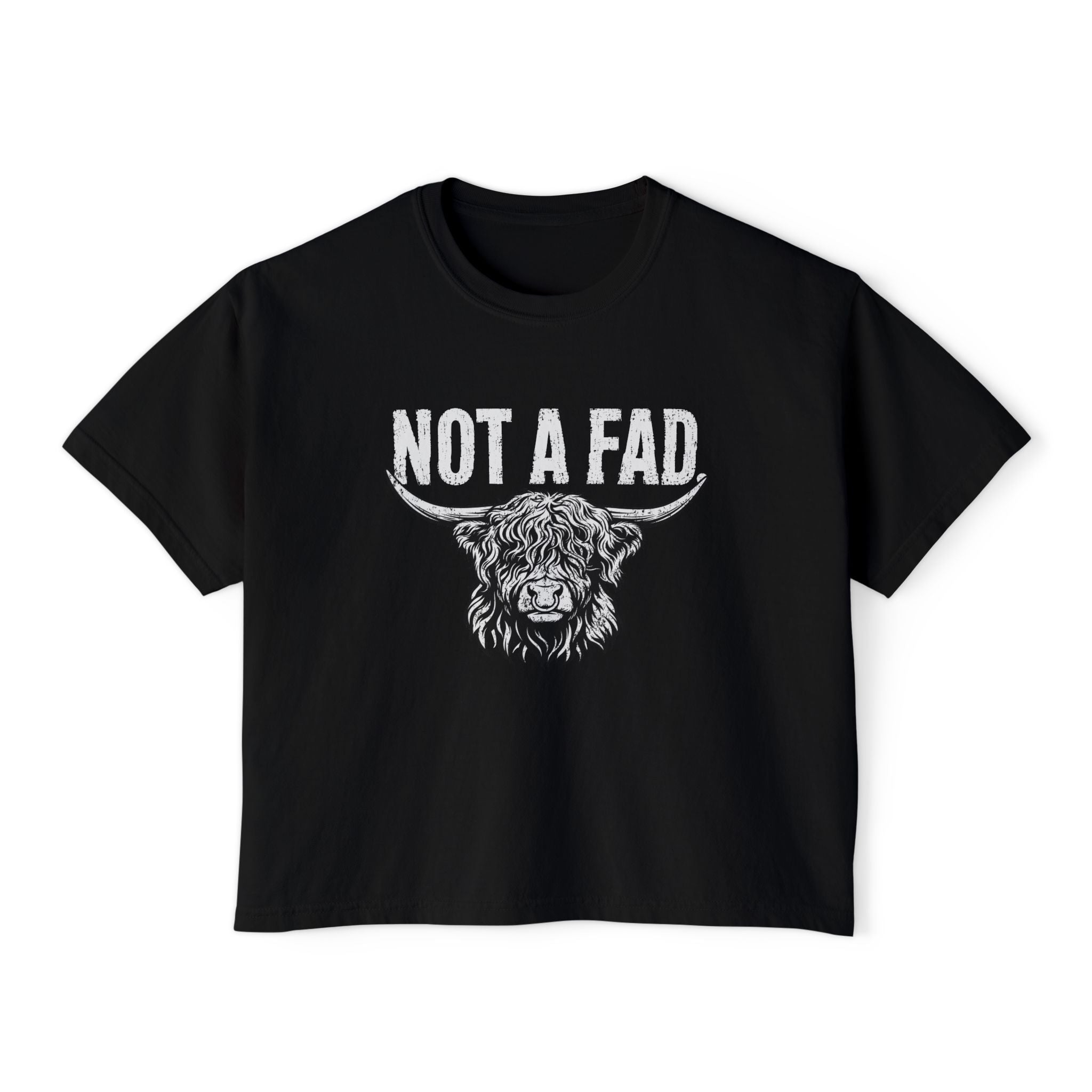 Not a Fad | Women’s Boxy Highland Cow T-Shirt