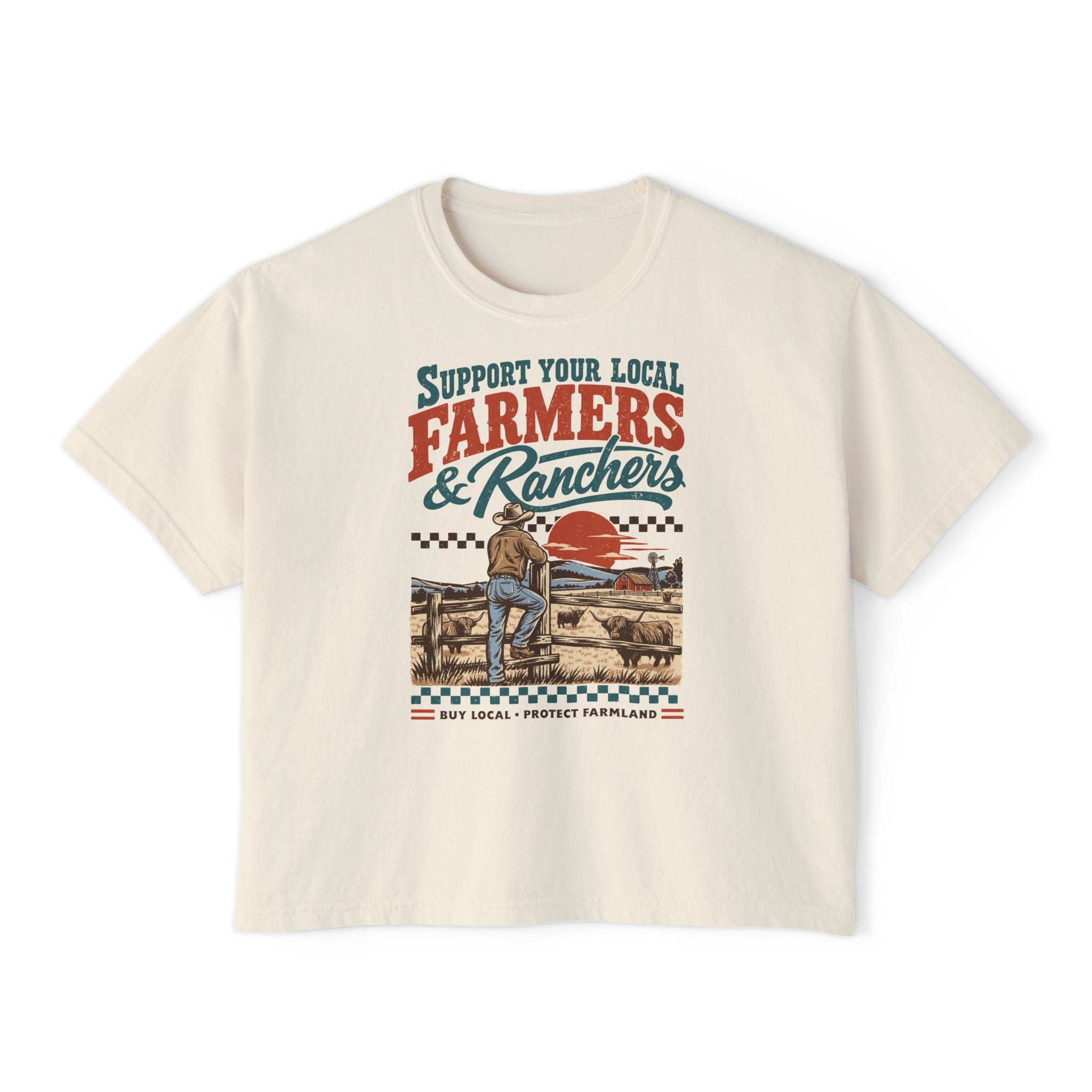 Support Your Local Farmers & Ranchers | Women’s Boxy T-Shirt