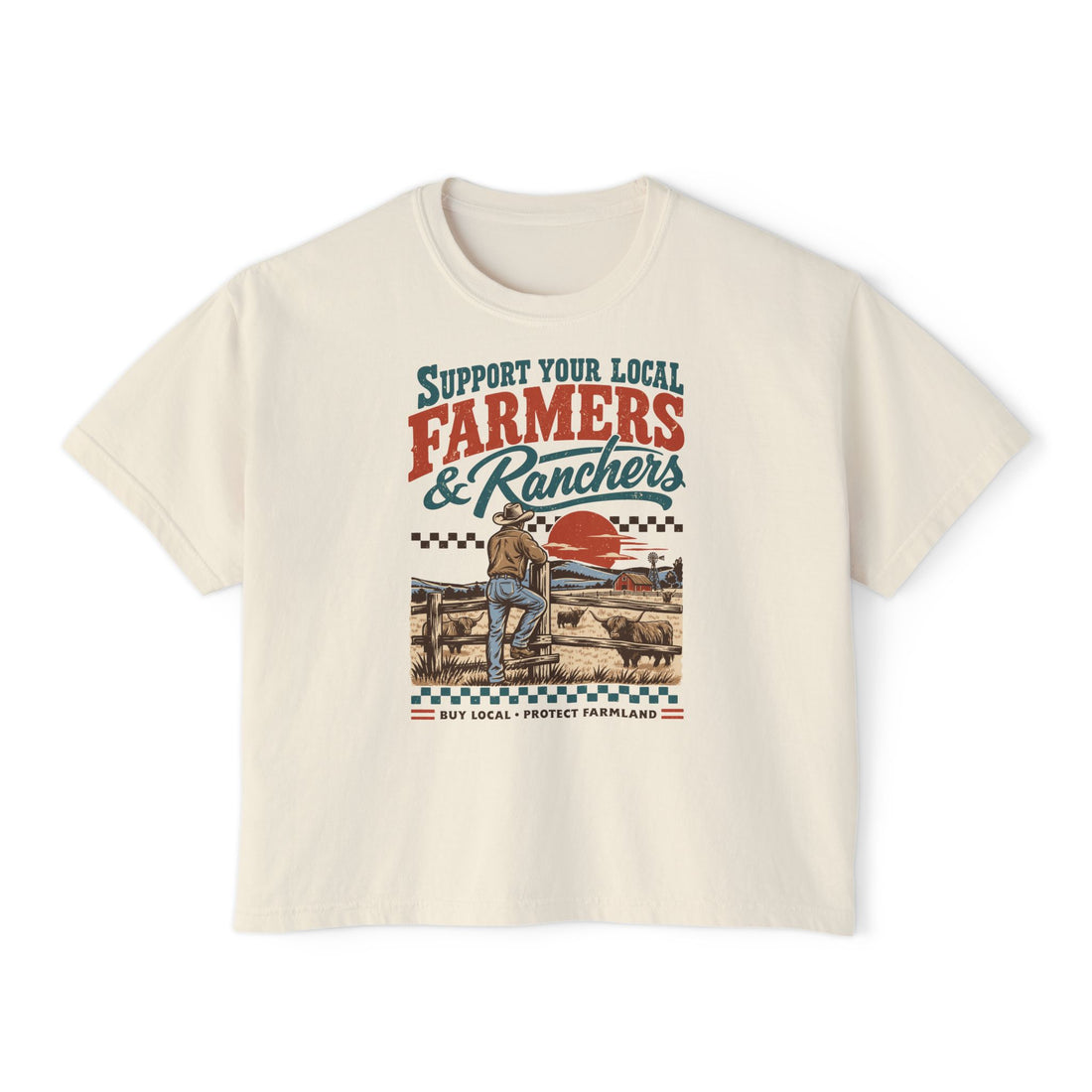 Support Your Local Farmers & Ranchers | Women’s Boxy T-Shirt