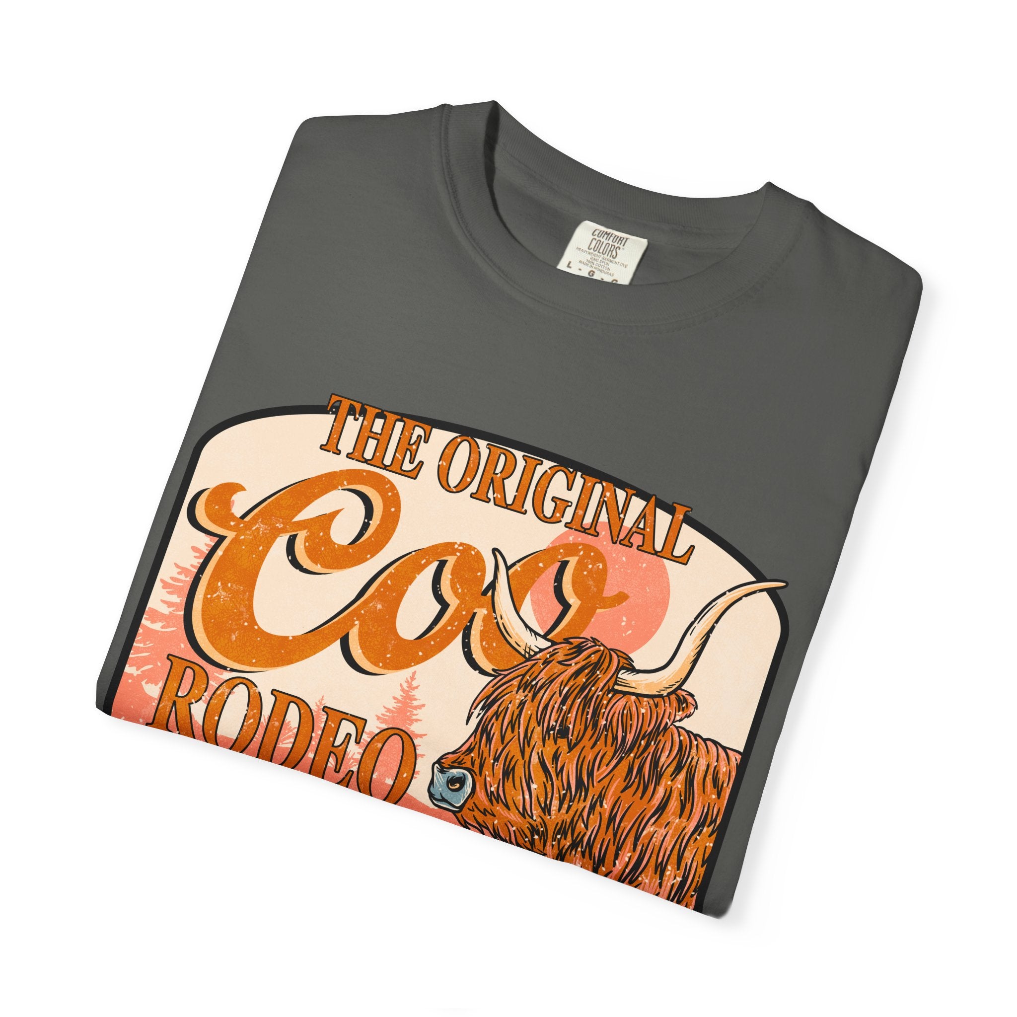 The Original Coo Rodeo | Highland Cow Comfort Colors T-Shirt