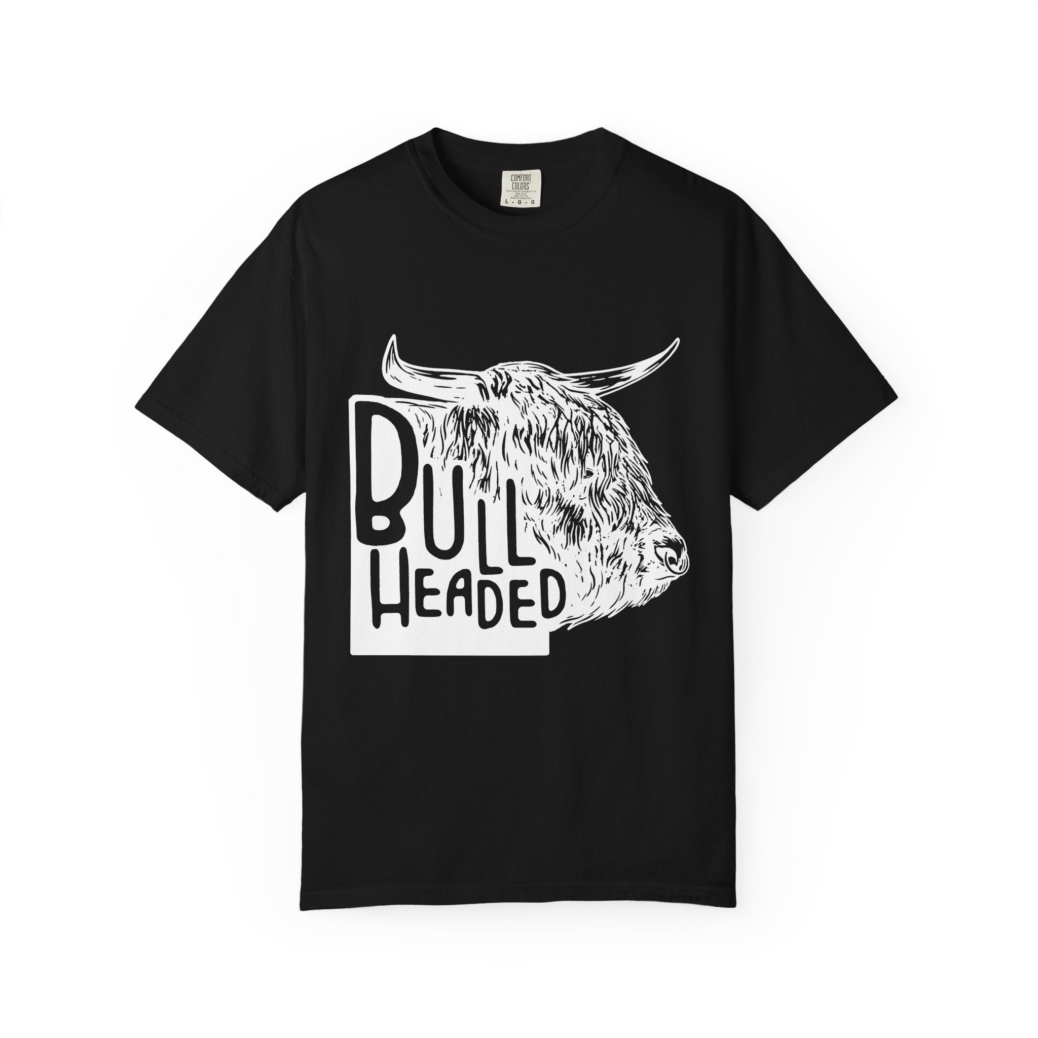 Bull Headed | Highland Cow Comfort Colors T-Shirt