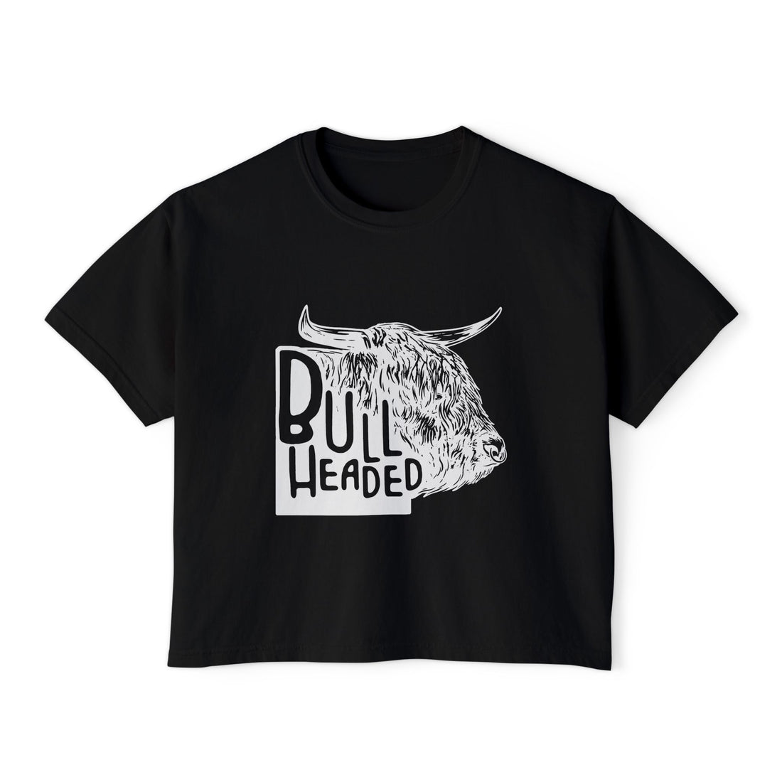 Bull Headed | Women’s Boxy Highland Cow T-Shirt
