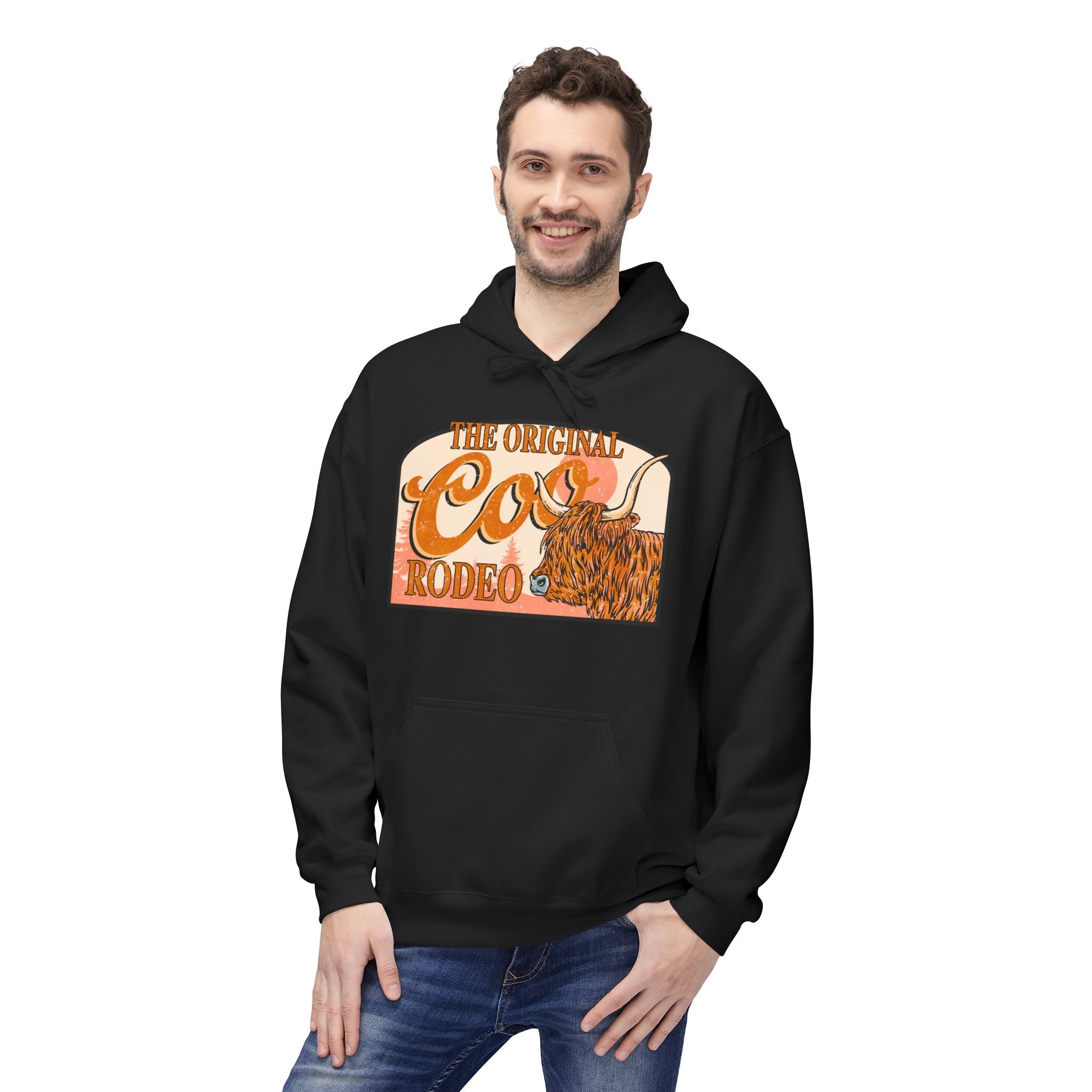 The Original Coo Rodeo | Highland Cow Western Hoodie