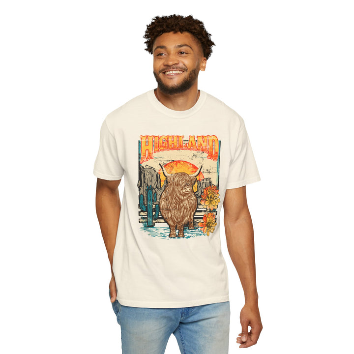 Highland Out West | Western Highland Cow Comfort Colors T-Shirt