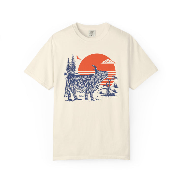 Highland Sunset | Highland Cow Comfort Colors T-Shirt