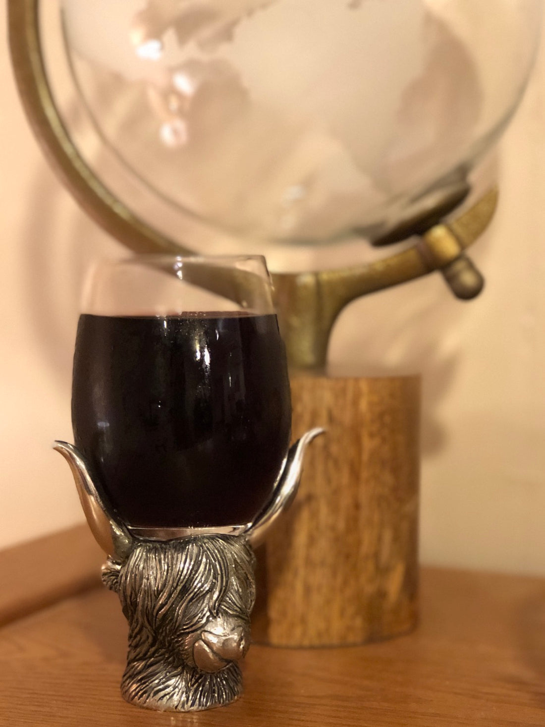 Handmade Pewter Highland Cow Wine Glass Pair image 8
