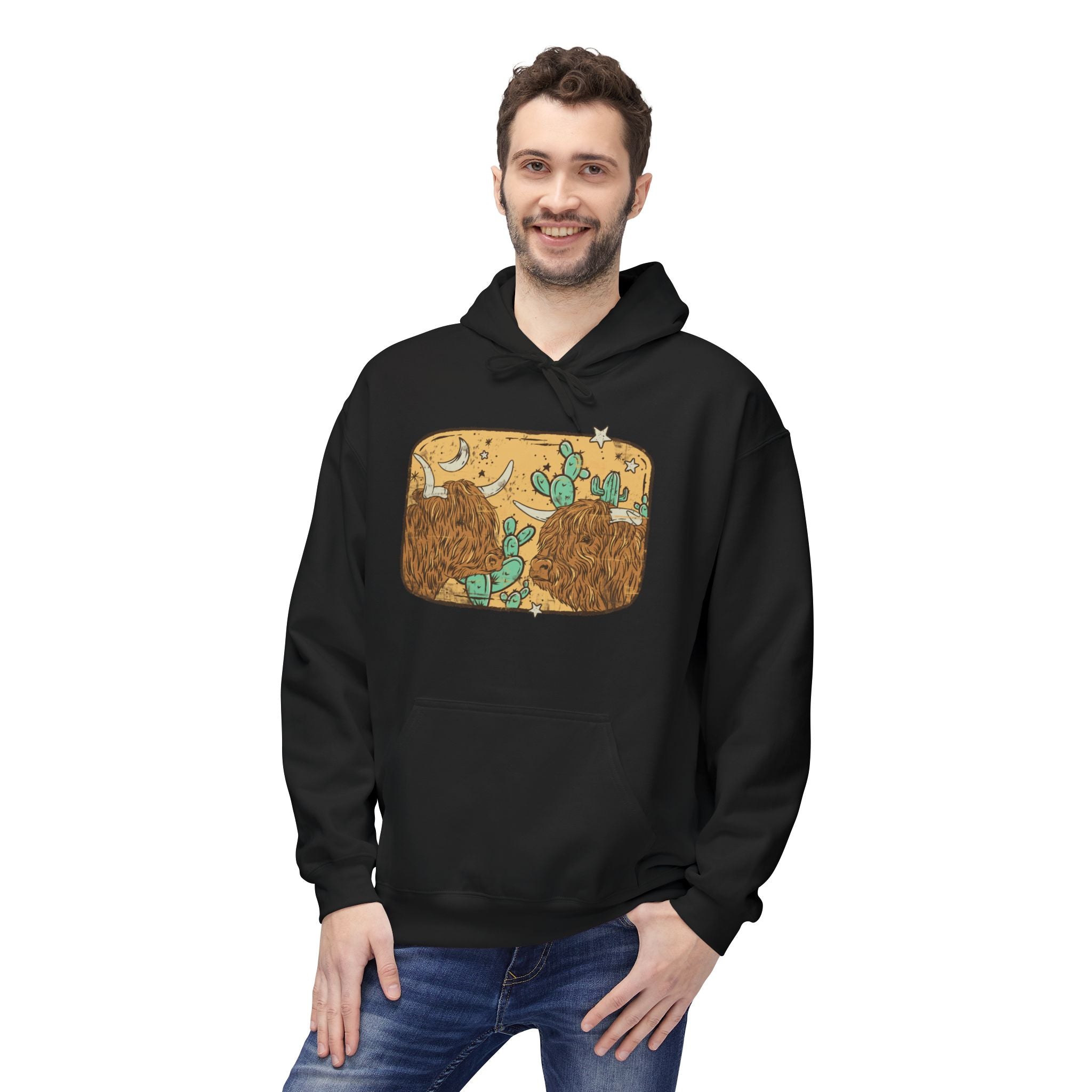 Desert Highlands | Western Highland Cow Hoodie
