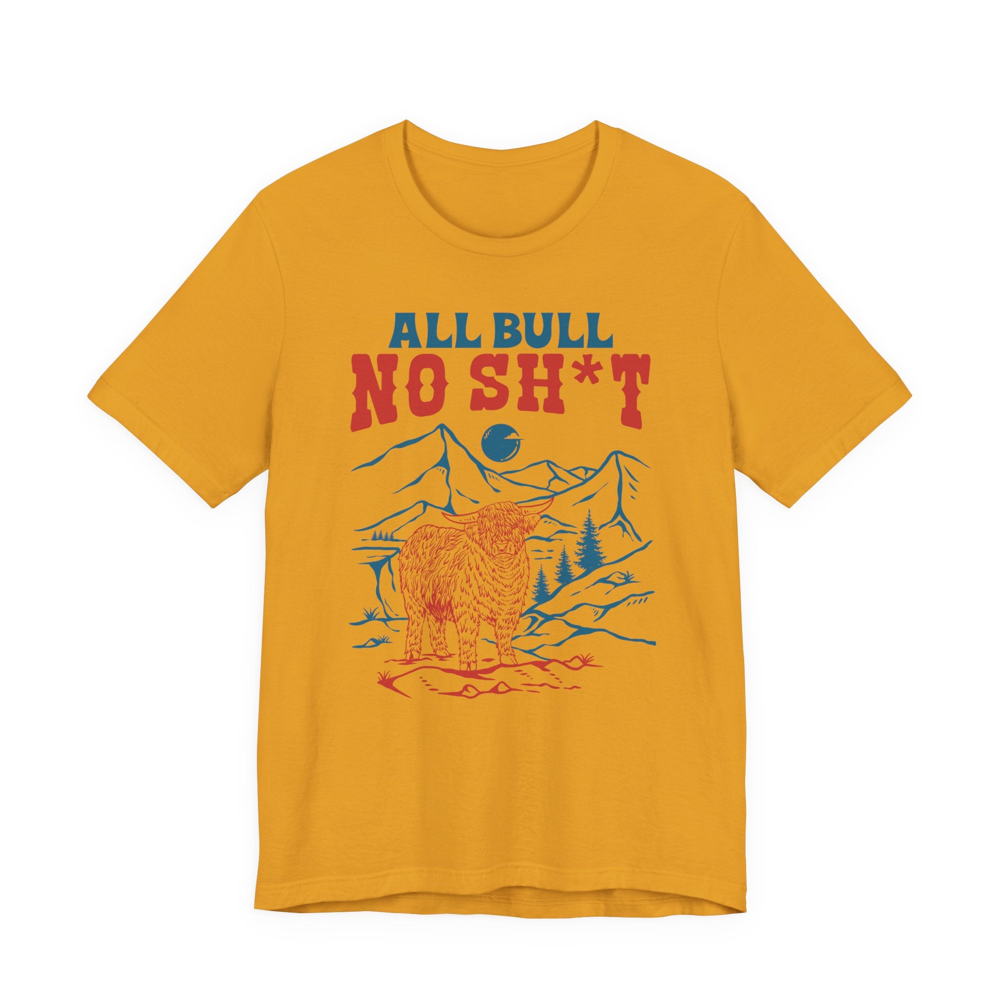 All Bull, No Sh*t | Highland Cow Bella+Canvas T-Shirt