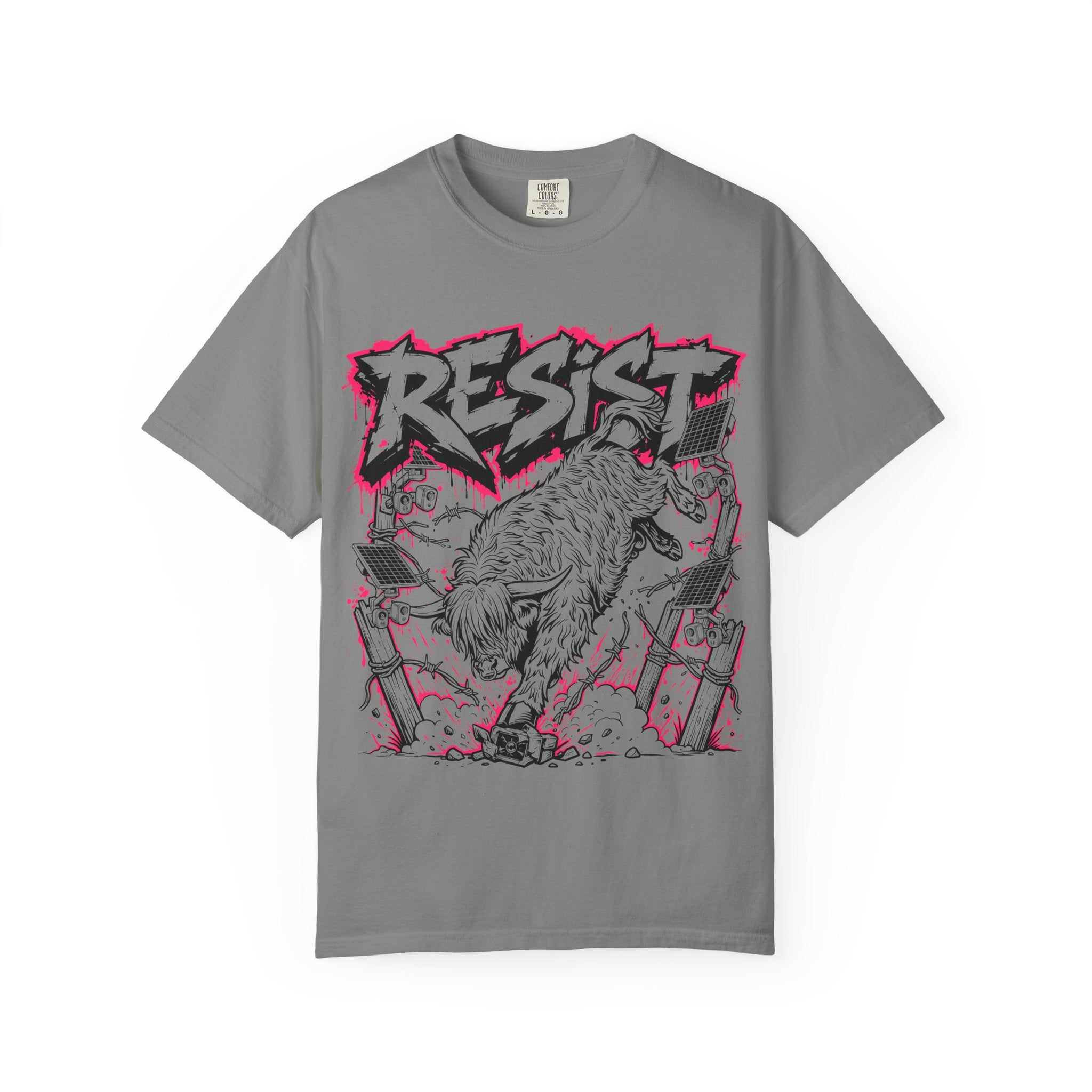 Resist the surveillance state | Highland Cow Comfort Colors T-Shirt
