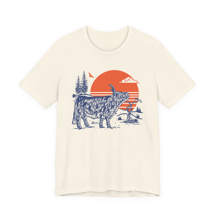 Highland Sunset | Highland Cow Bella+Canvas T-Shirt
