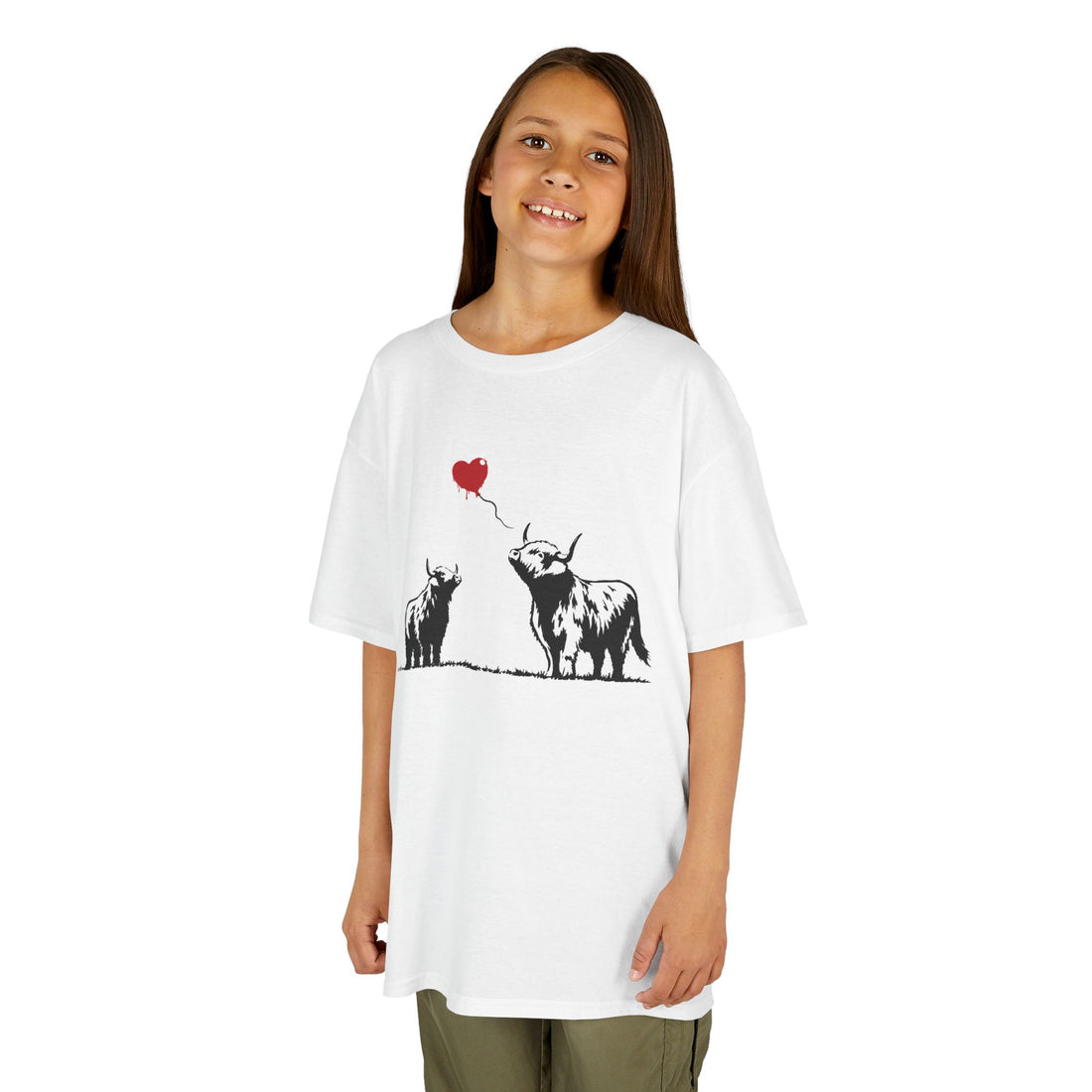 Highland Heart | Kids Graffiti Highland Cow T-Shirt