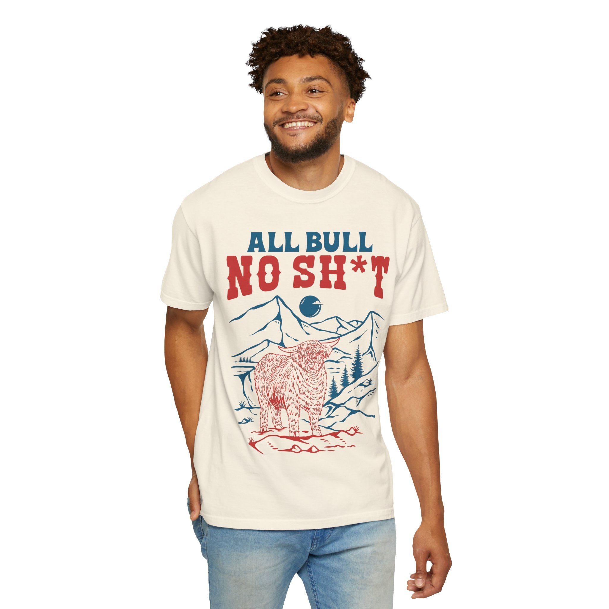 All Bull, No Sh*t | Highland Cow Comfort Colors T-Shirt
