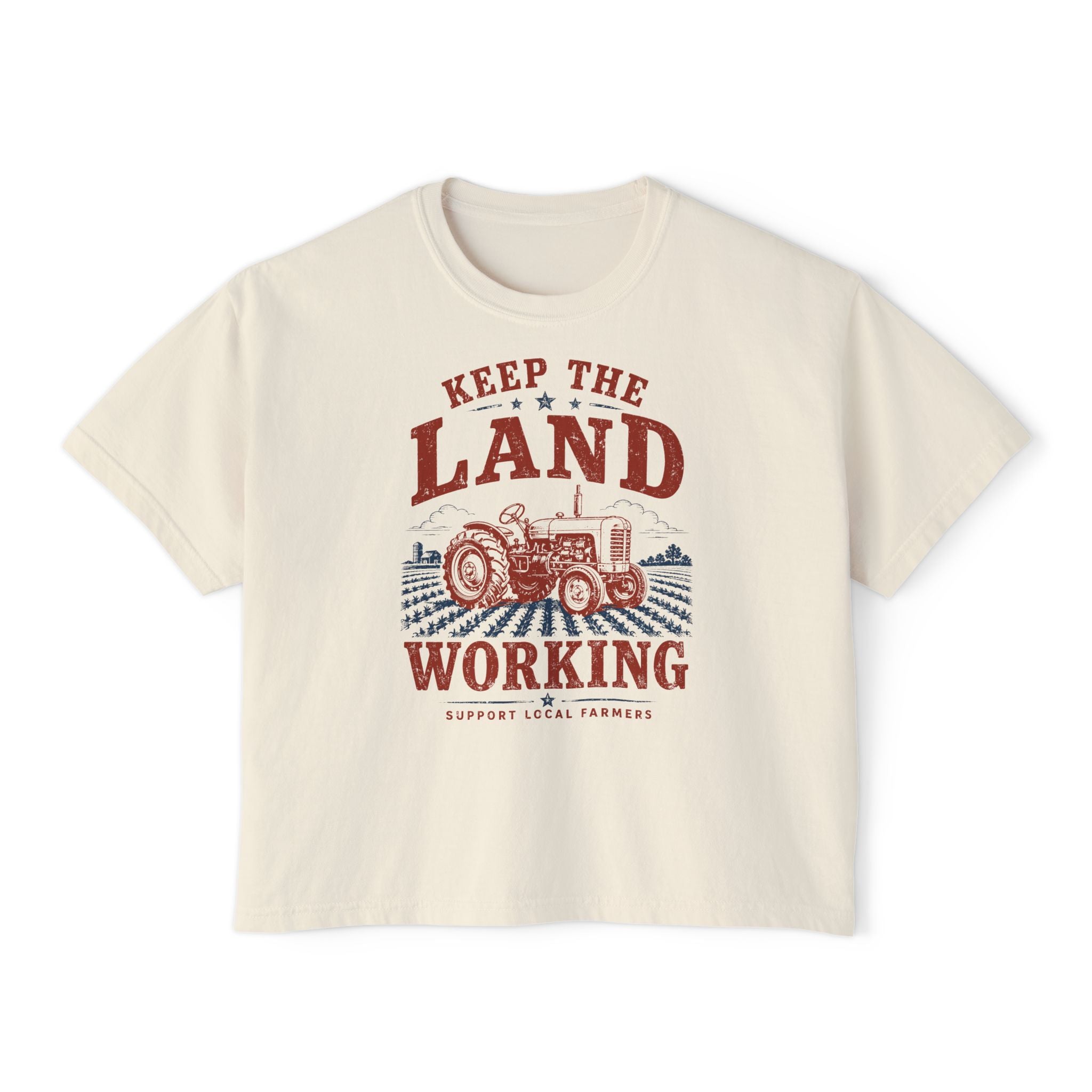 Keep the Land Working | Women’s Boxy Farm T-Shirt