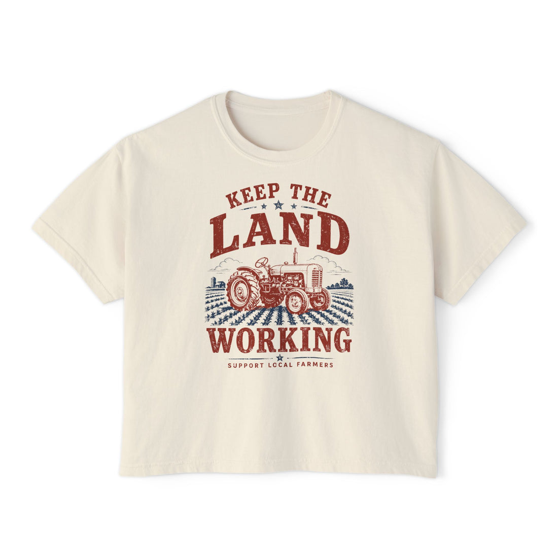 Keep the Land Working | Women’s Boxy Farm T-Shirt