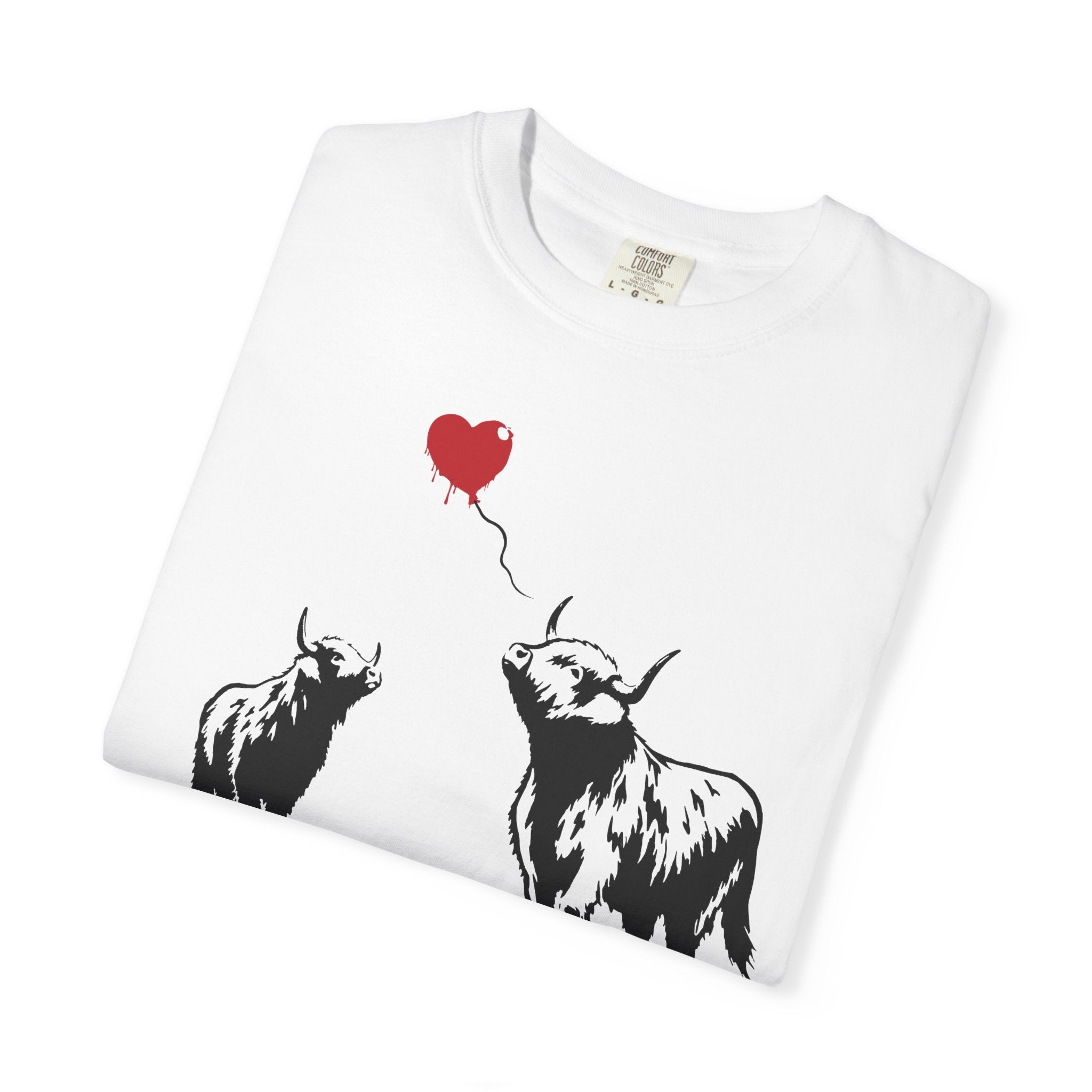 Highland Heart | Graffiti Highland Cow Comfort Colors T-Shirt