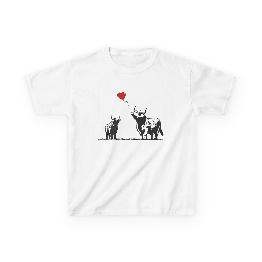 Highland Heart | Kids Graffiti Highland Cow T-Shirt