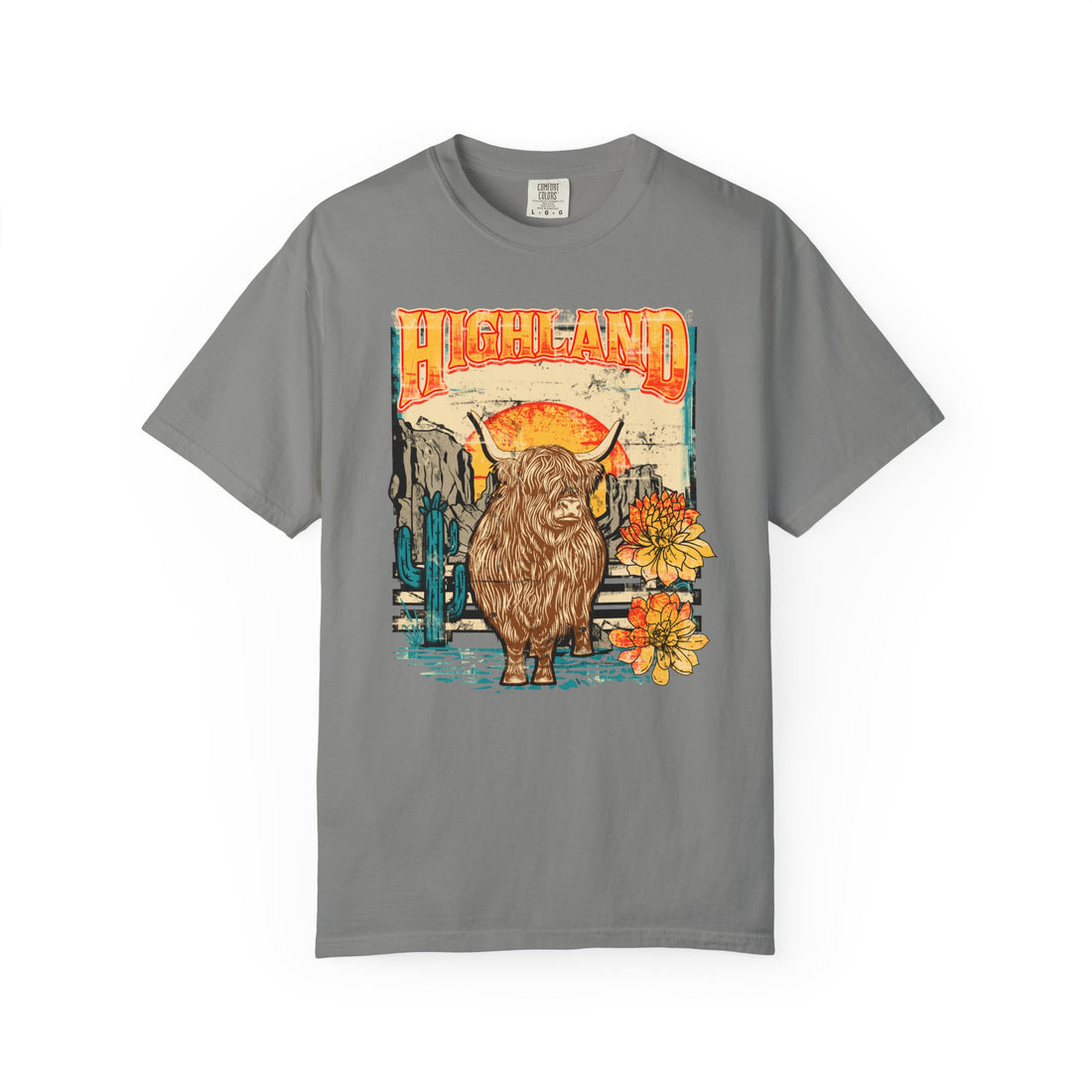 Highland Out West | Western Highland Cow Comfort Colors T-Shirt