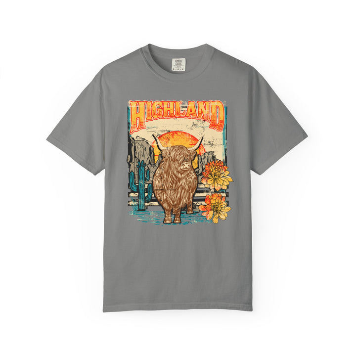 Highland Out West | Western Highland Cow Comfort Colors T-Shirt