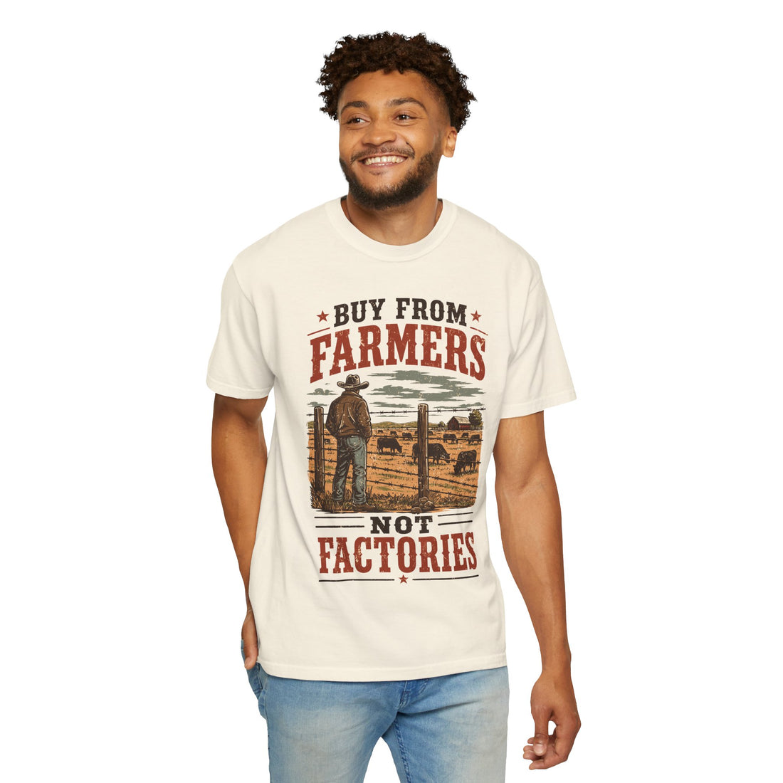 Buy From Farmers, Not Factories | Comfort Colors Farm T-Shirt