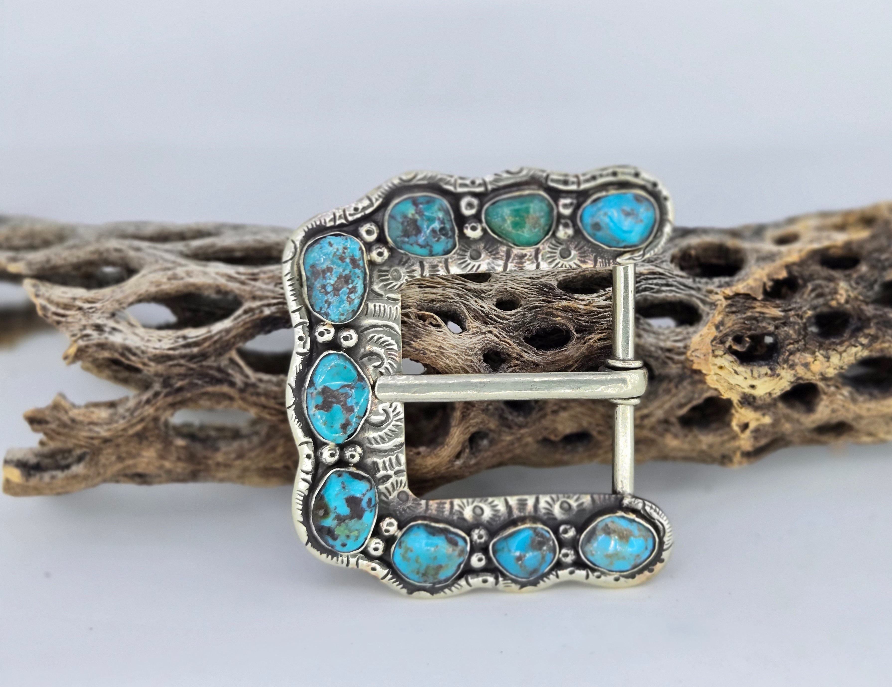 Turquoise Belt Buckle, Western turquoise jewelry