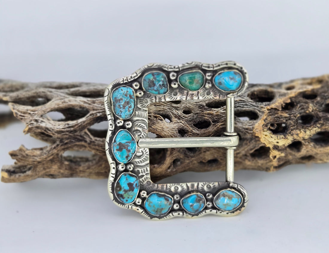 Turquoise Belt Buckle, Western turquoise jewelry