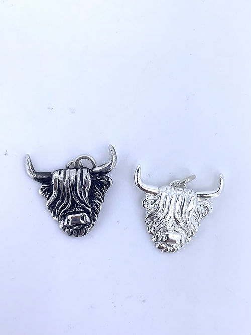 Sterling Silver Highland cow Charm