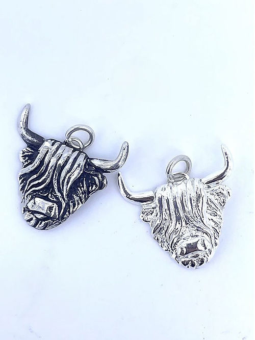 Sterling Silver Highland cow Charm